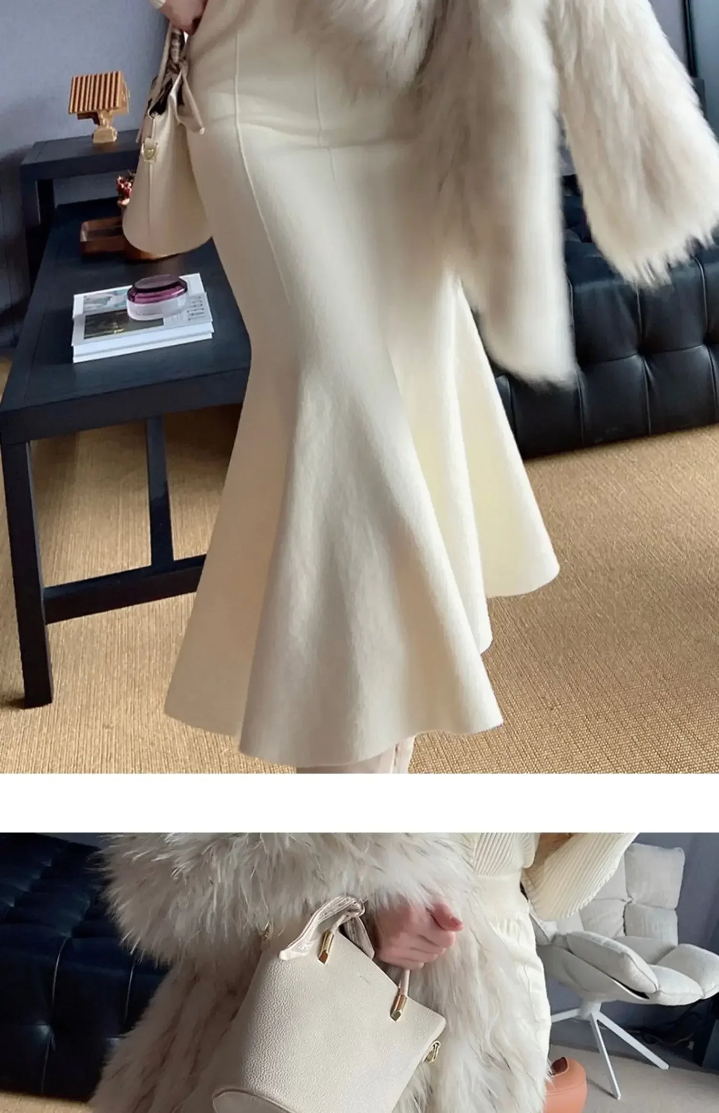 Women's Skirts 2025 Autumn Winter Fashion Knitted Long Skirts for Women Green Vintage Slim Office Lady A-LINE Fishtail Skirt