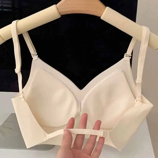 Women's Backless Bra Sexy Invisible Bralette Lace Wedding Bras Low Back Underwear Push Up Brassiere Seamless Lingerie Corset Bra