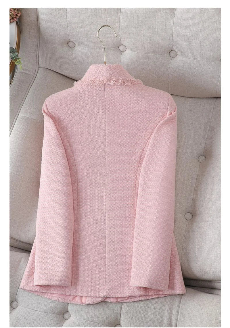 Blazer Women New Fashionable Elegant All-match Simple Classic Design Casual Office Lady Button Temperament Thin Coat