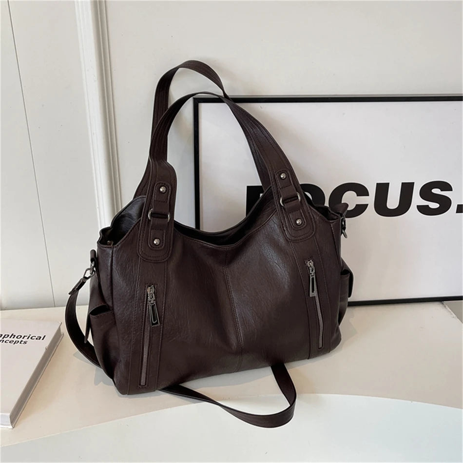 Female Handbag Large Capacity Shoulder Bags Big Stylsih Tote Bag Ladies Soft Leather Hobos Messenger Bags Women Shopper Bag Sac