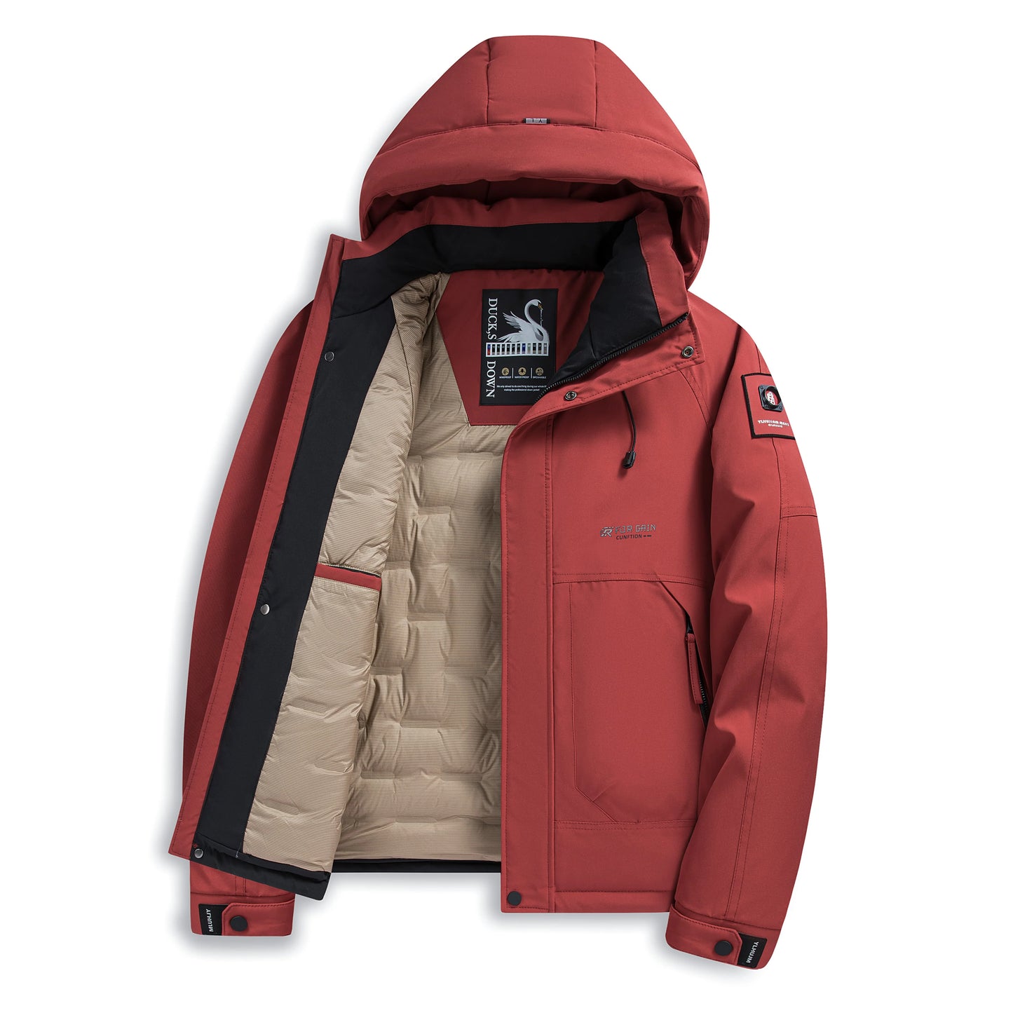 Winter Down Jacket for Men 2025 New Loose Big and Tall Hooded Coat Warm White Duck Down Father Outdoor Jacket for Male