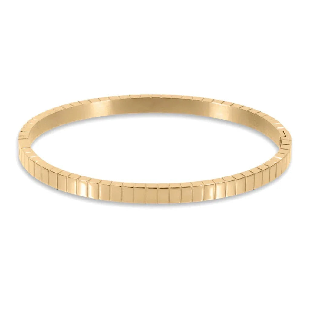 Fashion Bangles for Women Men Trendy Stainless Steel Metal Bracelets Punk Gold Color Bohemian Jewelry Accessories Gift Wholesale
