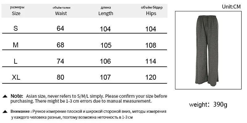 Women Trousers Fashion New Autumn Streetwear Basic Straight Casual Slim Pants Lady Sexy Solid Simple Versatile Knitted Trousers