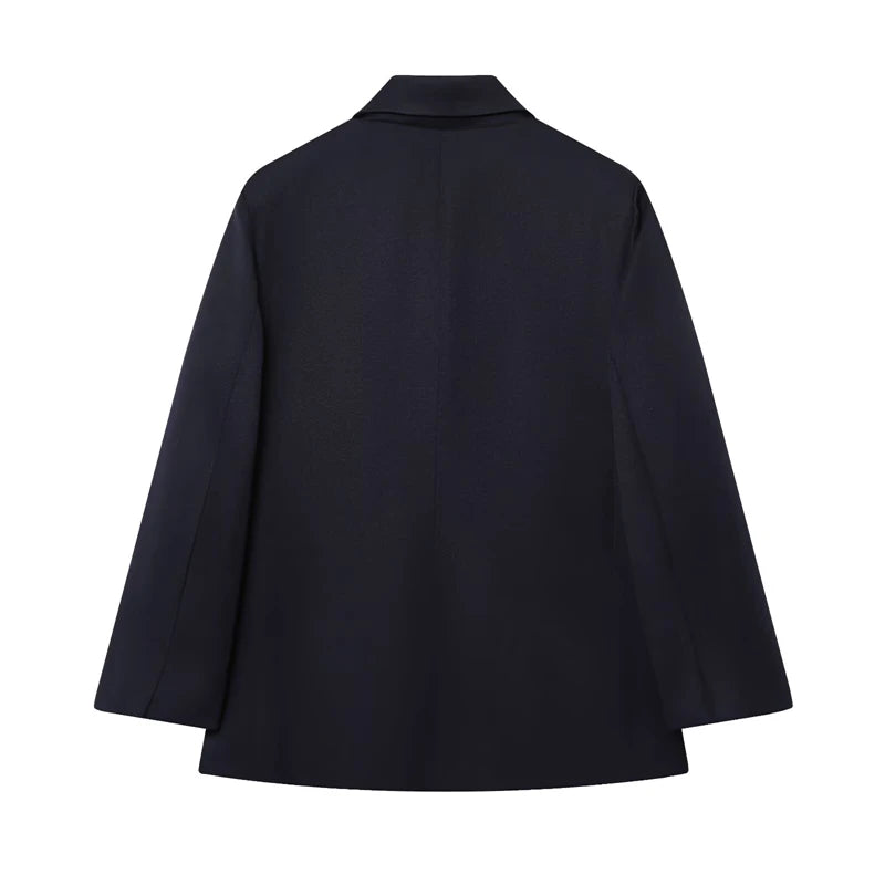 Women's Blazer 2025 New Fashion Autumn Winter Loose Straight Button Jacket for Women Casual Chic Ladies Blazer