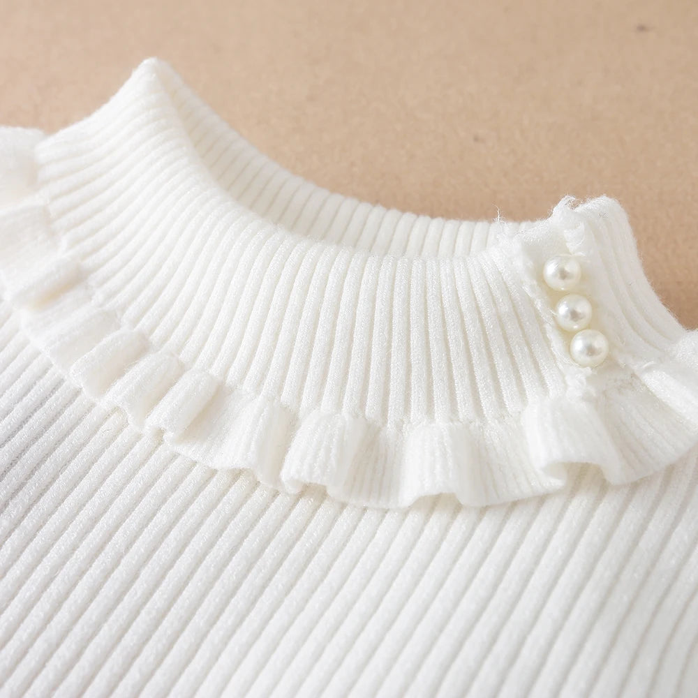 Girls Sweater 2025 New Winter Children Clothes Kids Tops Warm Knitwear Kids Sweater Baby Girls Turtleneck Sweaters