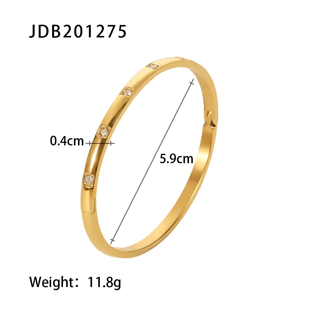 Fashion Punk Cuff Bangles For Women Dainty Zircon Inlaid Bohemia Indian Bracelets & Bangles Women's Female Cute Ladies Jewelry