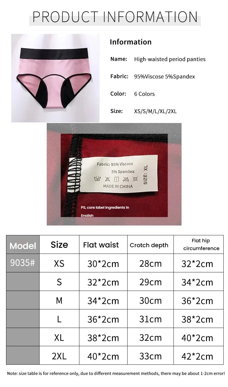Women's menstrual panties physiological underpants triangular pants aunt mid rise  Leak Proof physiological panties