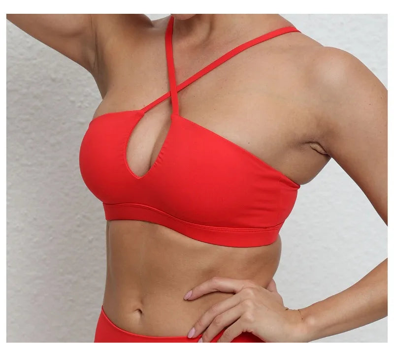 Women's Yoga Bra - Running Cross Back Breathable Naked Feel Sports Fitness Bra  for Yoga Running Gym Top