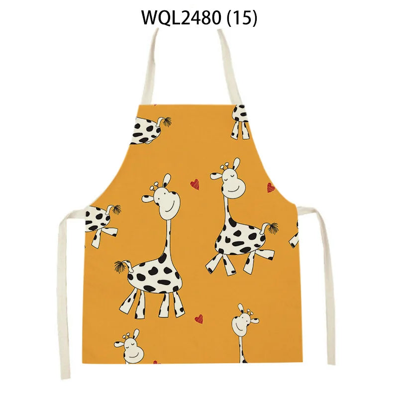 Kitchen Aprons for Women Linen Bibs Household Cleaning Apron Home Waterproof Chefs Cooking Baking Apron for Child