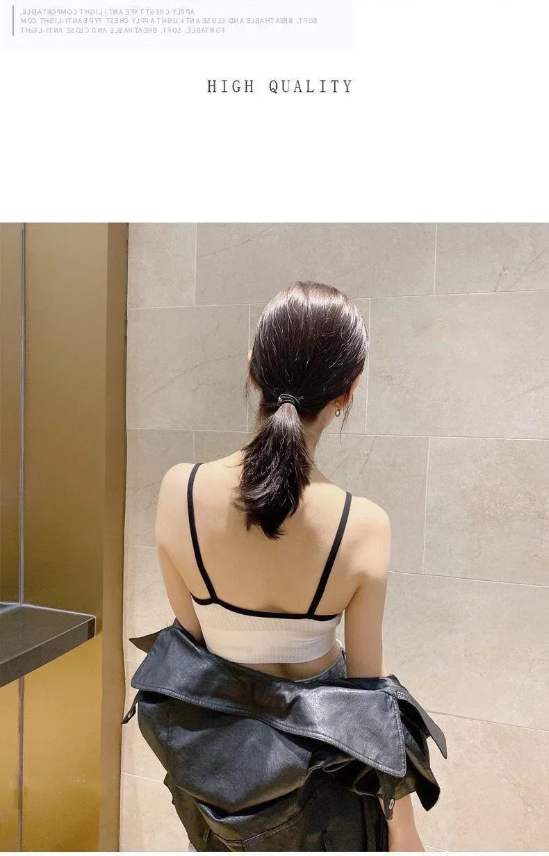 Sports Bra for Women Gym Sexy Crop Top Bra Women Cotton Underwear Soft Comfort Tube Tops Female Brassiere Tops for Girls Bra Top