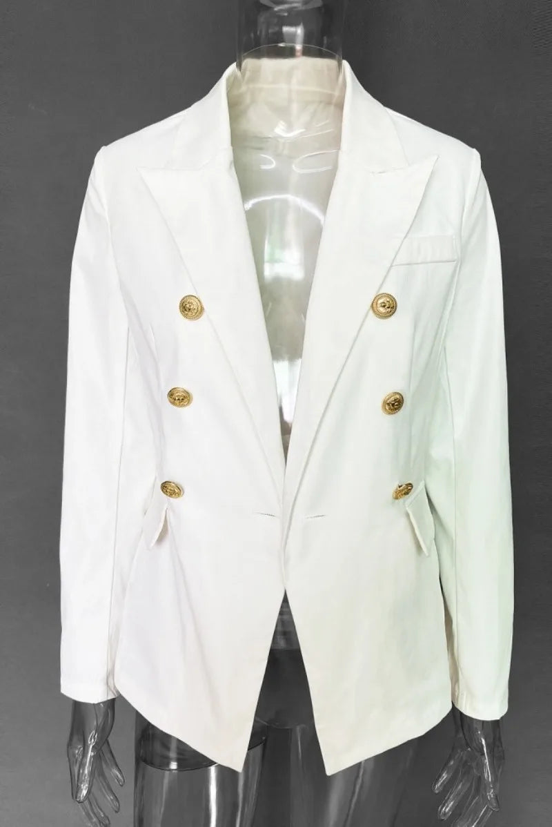 Black Blazers Women 2025 Single-button Outwear All-match Long Sleeve Coat Female Slim Solid Jacket Lady Office Work Suit Vestido