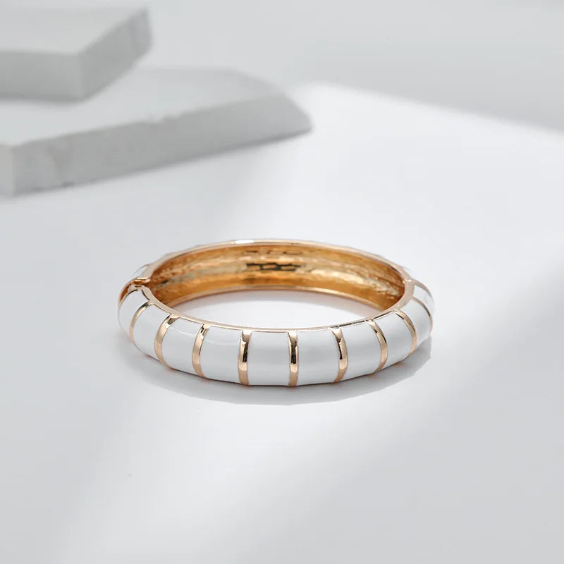 Multicolor Enamel Metal Bangles For Women New Designed Fashion Trendy Jewelry Accessories Gifts Bohemia Fancy Styles Bijoux