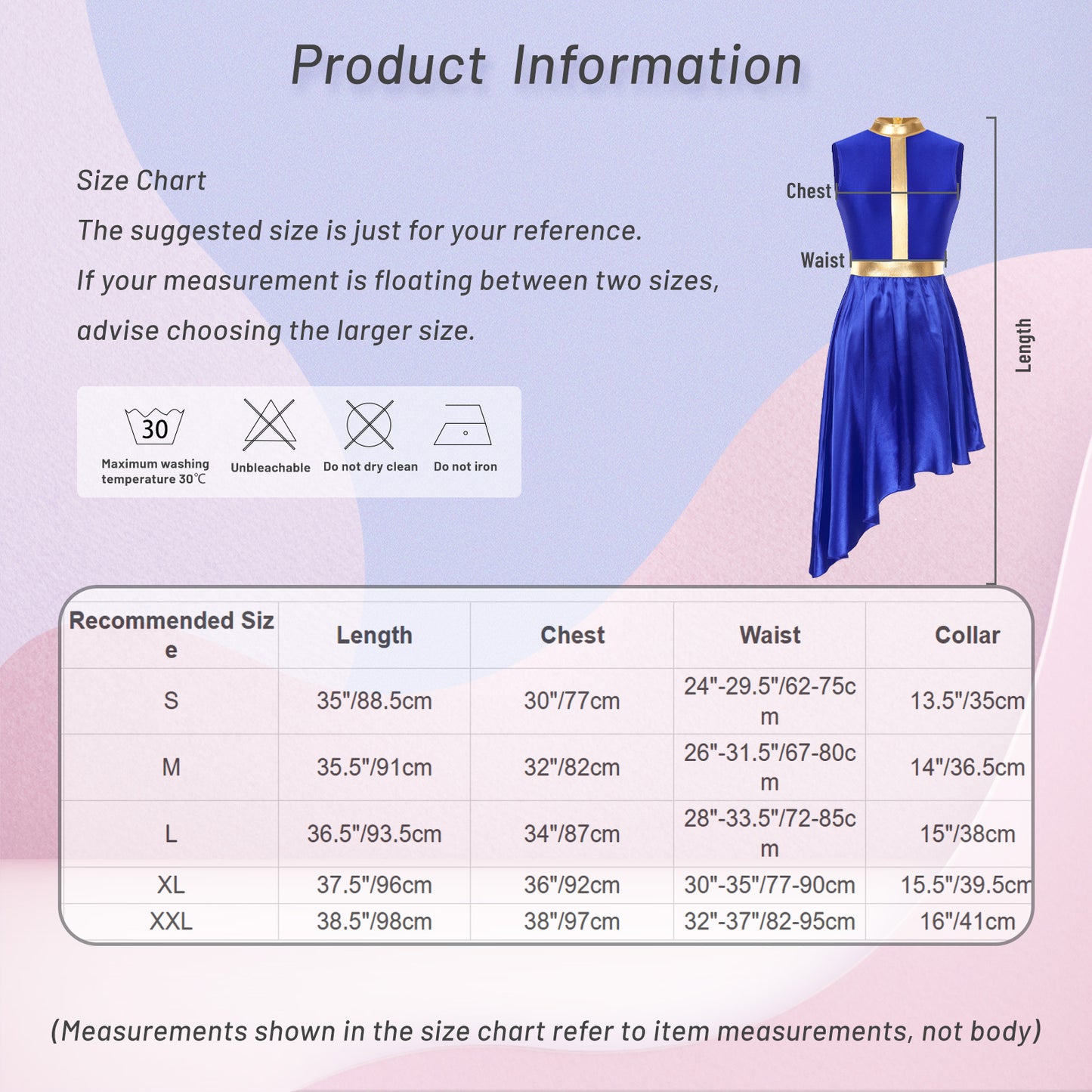 Womens Lyrical Dance Dress Ballroom Dancing Church Choir Stage Performance Costume Sleeveless Asymmetrical Hem Dresses Dancewear