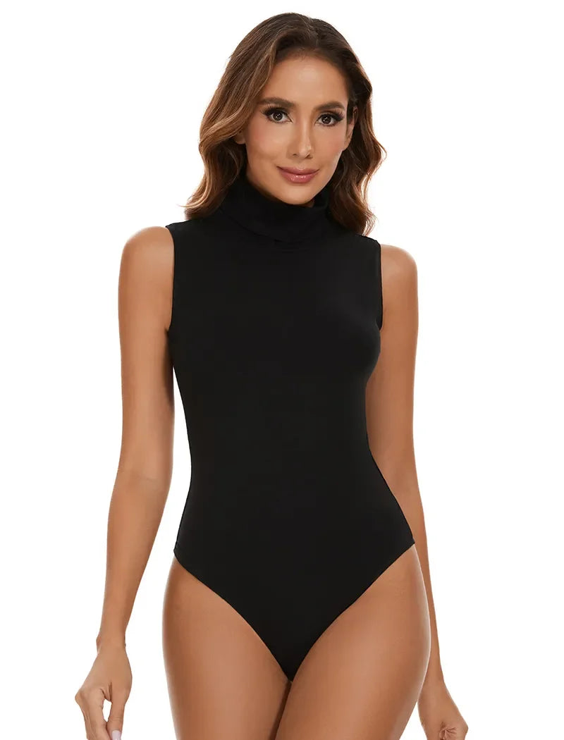 Bodysuit for Women Tummy Control New Tops Body Shaper Compression Butt Lifting Shapewear High Collar Sleeveless Bodysuits