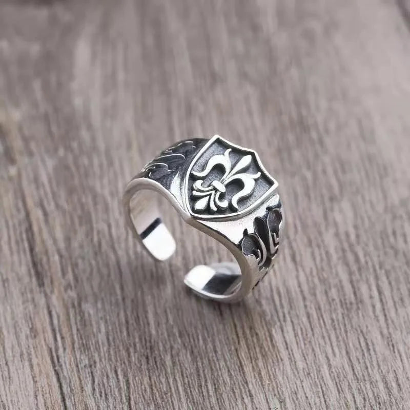 Anchor Ring Ring Hipster Personality Versatile Retro Thai Silver Ring