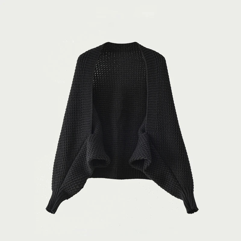 Shrug Sweater Women's Long Sleeve Open Front Knitted Cardigan Sweater Female Fall Winter Wrap-Up Knitwear Basic Outfit
