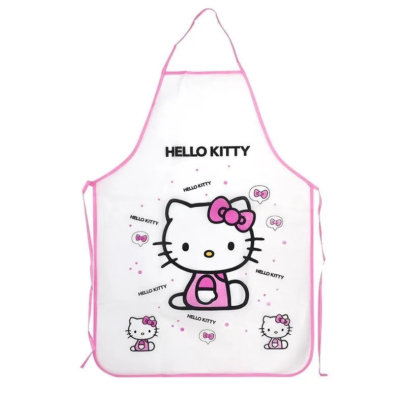 Sanrio Apron Hello Kitty Korean Fashion Kitchen Cute Waterproof Ladies Cartoon Simple Housework Cleaning Household