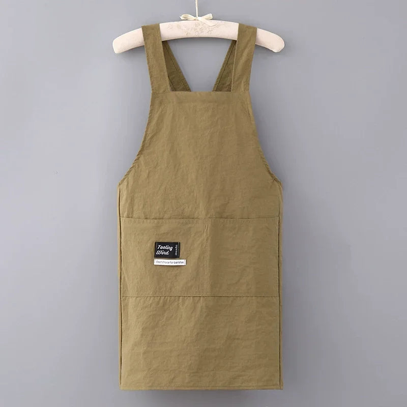 New Korean Household Kitchen Adult Waist Apron Waterproof Oil Resistant Cooking Chef Workwear for Catering Waiter Work Clothes