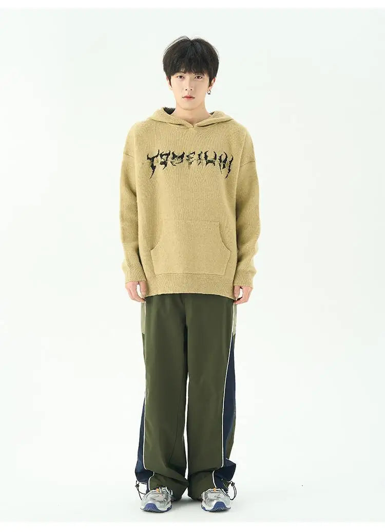 Slouchy hooded sweaters for men in winter American knitwear sweater port vibe small crowd high street lovers sweater trend top