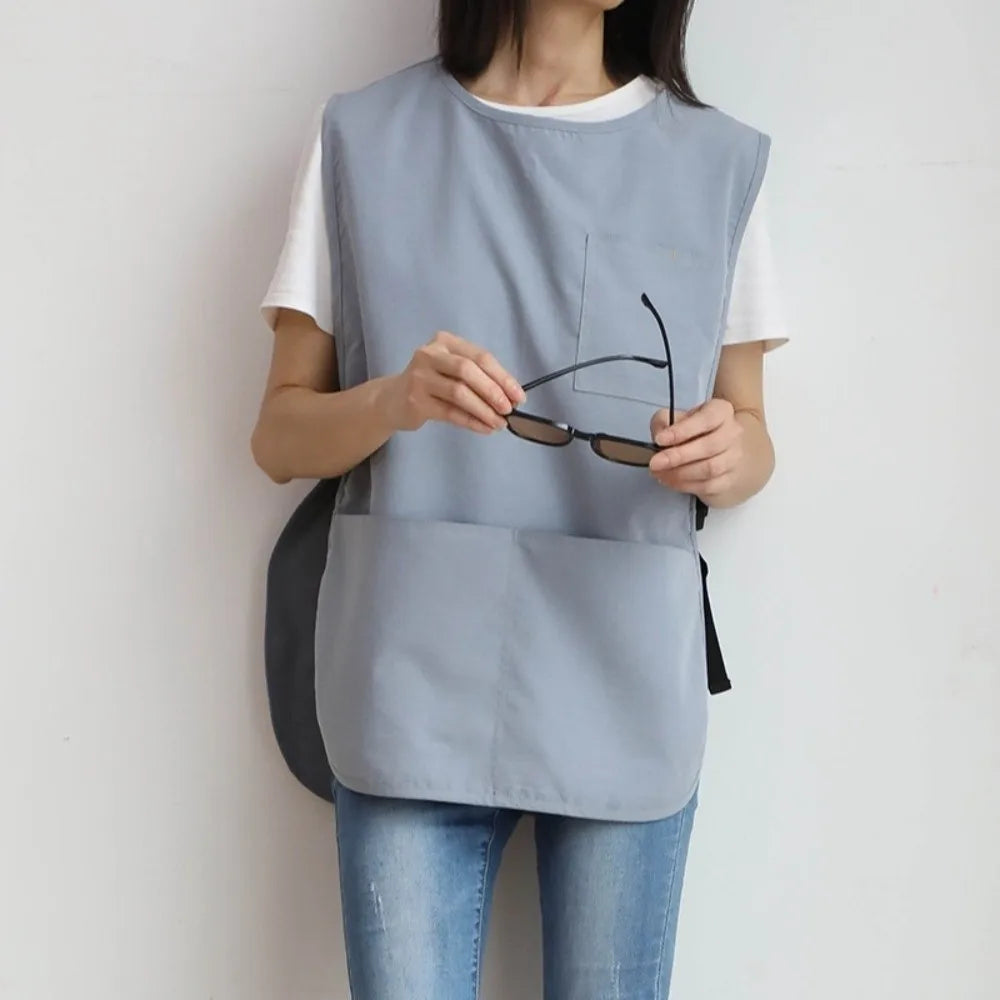 Japanese Household Kitchen Apron Adjustable Catering Workwear Waterproof Work Clothes Anti-static Unisex Salon Barber Cape