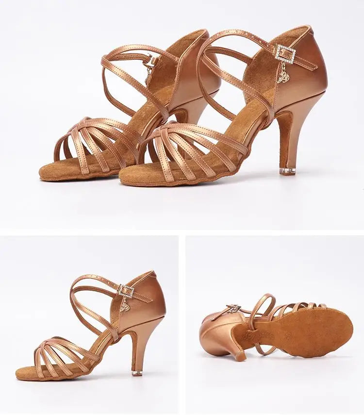 BD Latin Dance Shoes Authentic Female Soft-Soled Dancing Professional National Standard BDSALSA 216 Ballroom FREE BAG BDDANCE