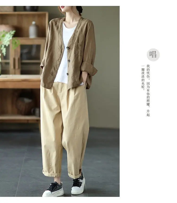 Jackets Women Retro Loose Design All-match Korean Style Leisure Minimalist Pure Female Popular Classic Basic Autumn Streetwear
