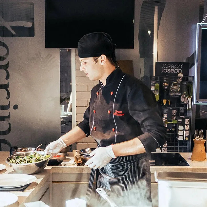 Catering Kitchen Apron for Women/Men With Pockets Work Mandil Cleaning Pinafore Restaurant  Chef Apron Shop Waiter Work Uniform