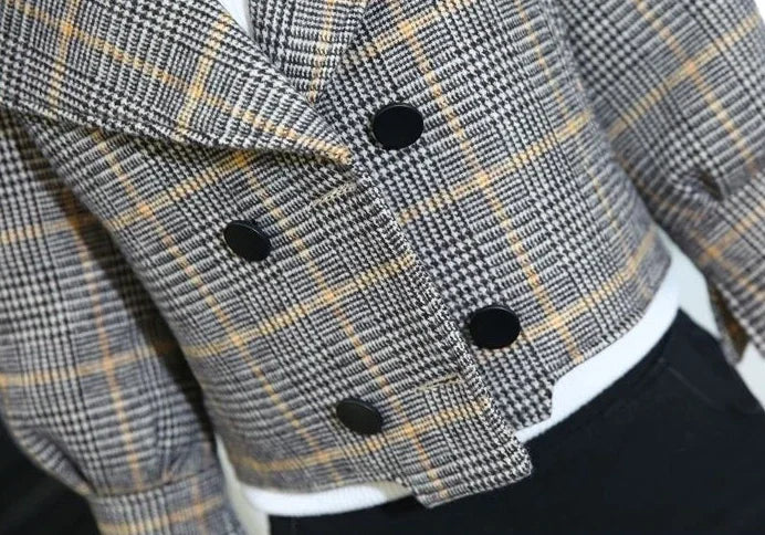 Outerwears Korean Style Wool & Blend Coats for Women 2025 New Arrivals Jacket Luxury Clothing Trend Deals In Tweed Blazer Woman