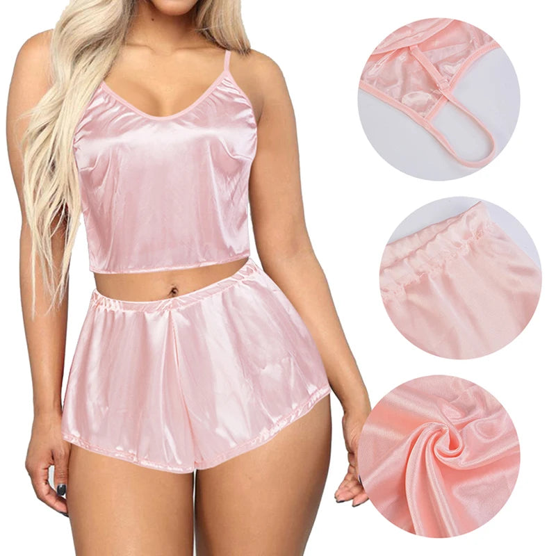 Women's Pajamas Sleepwear Home Clothes Wear for Women Sleep Nightwear Sexy Lingerie 2021 Nightie with Shorts Underwear Nightgown