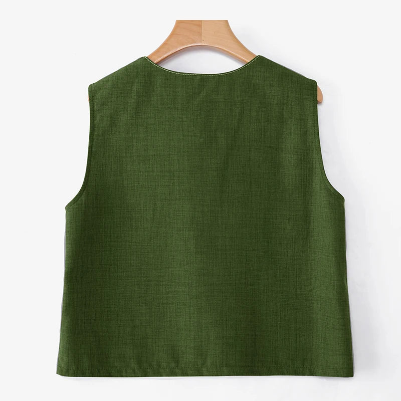 ZANZEA Outerwear 2025 Fashion Women Vests Thin Coats Sleeveless Casual Loose Solid Color Elegant Streetwear Summer Buttons Shirt