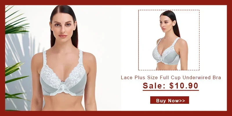 Bra For Women Lace Full Coverage Minimizer Non-Padded Underwire Woman Floral Embroidery Female Plus Size B C D E F G H I NM21