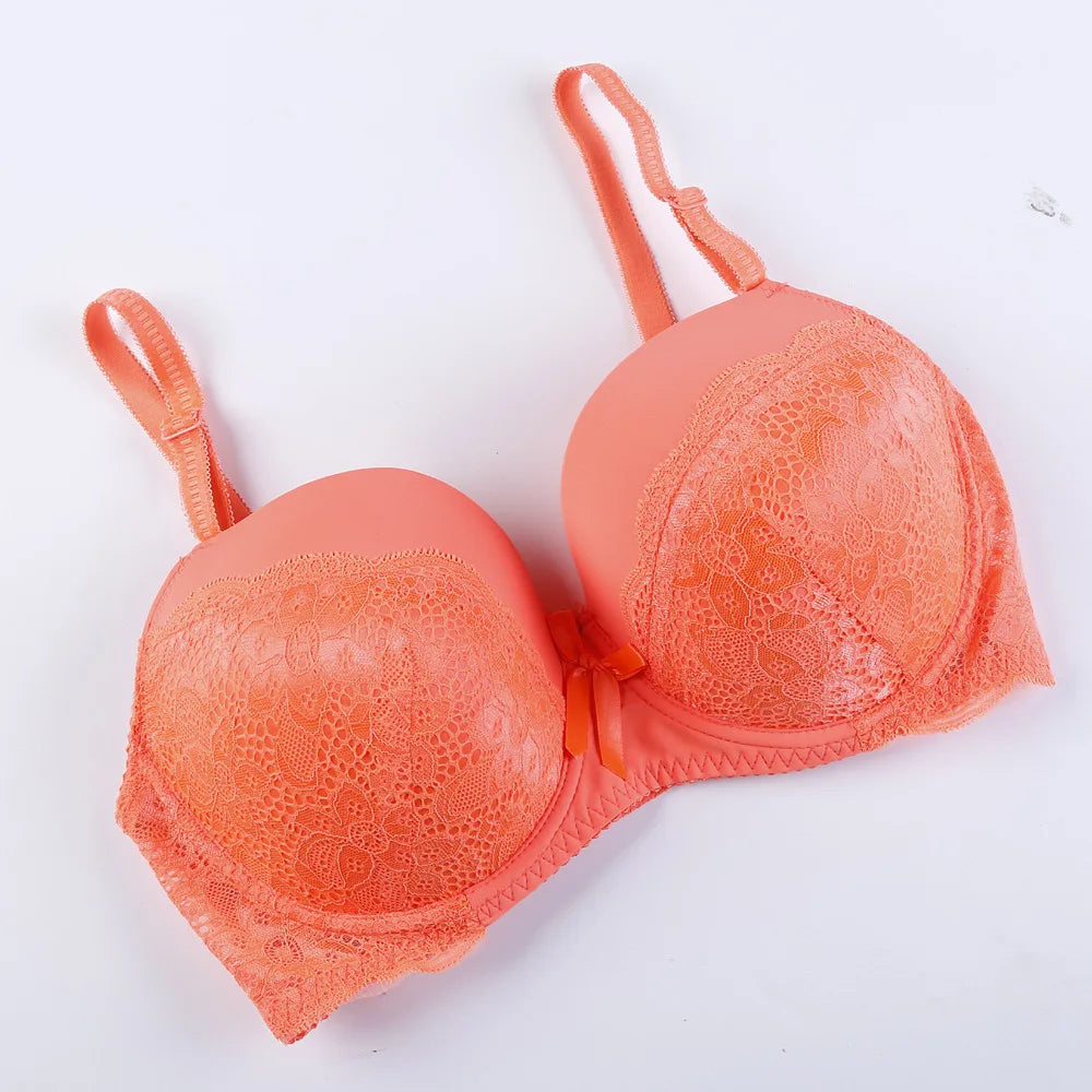 Women big bust Bra 36D 36E 38D 38C 40D 40C 40E 42D 42E 44C 46C 46D 44E mother Sexy Lace Push Up Bras cotton padded Underwear B06