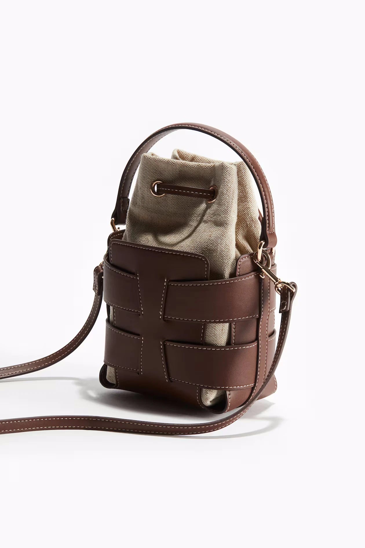 Fashionable Crossbody Bucket Bag, Luxury Design Hollow Out Handbags, Women's Leisure Outdoor Small Shoulder Handbags