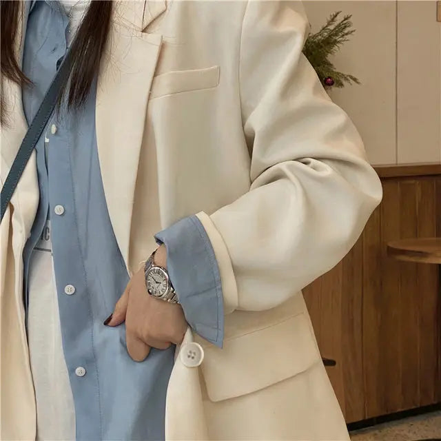Women"s Outerwear Overcoat Female Mujer Colors Outerwear Plaid Suits Print One Stand Pad Street And Asymmetrical Design
