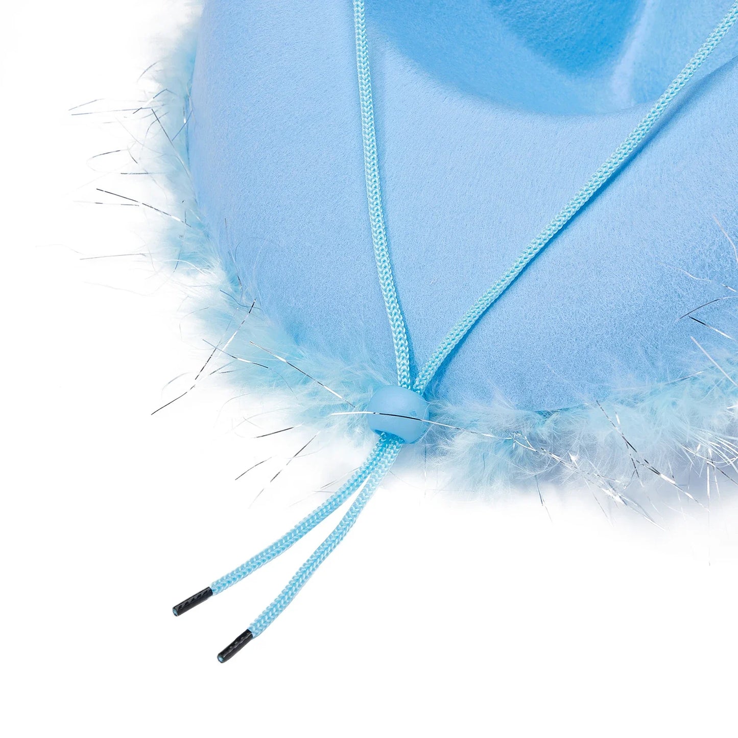 Women's Cowboy Hat, Adult Solid Color Furry Trim Wide Brim Hat Female Cap for Dating Party