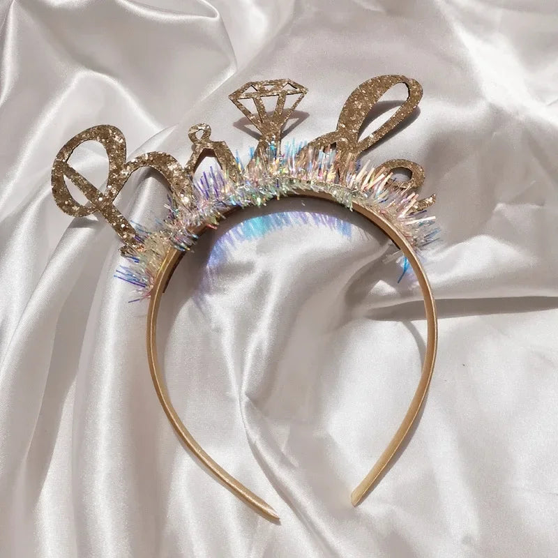 Bride To Be Headband Bach Bachelorette Hen Party Bridal Shower Wedding Engagement Rehearsal Dinner Decoration Party Supplies
