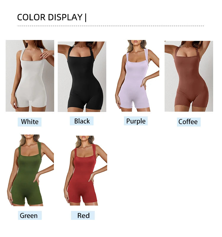 Bodysuit Romper for Women Sexy Casual Ribbed Sleeveless Shapewear Jumpsuit Shorts Bodycon Workout Outfits Summer 2025 Trendy