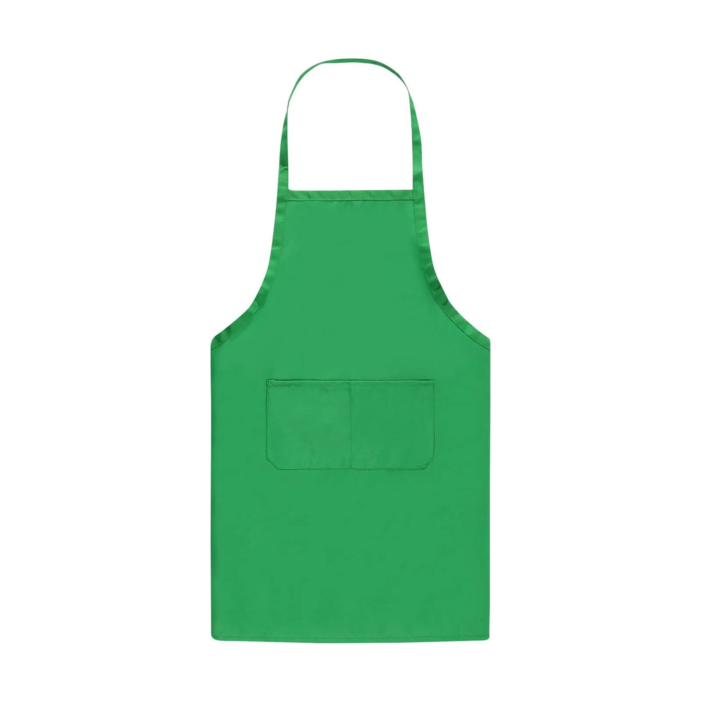 Men Women Plain Apron with Double Pockets Waterproof Cooking Aprons Chef Waiter Barbecue Hairdresser Apron Kitchen Supplies