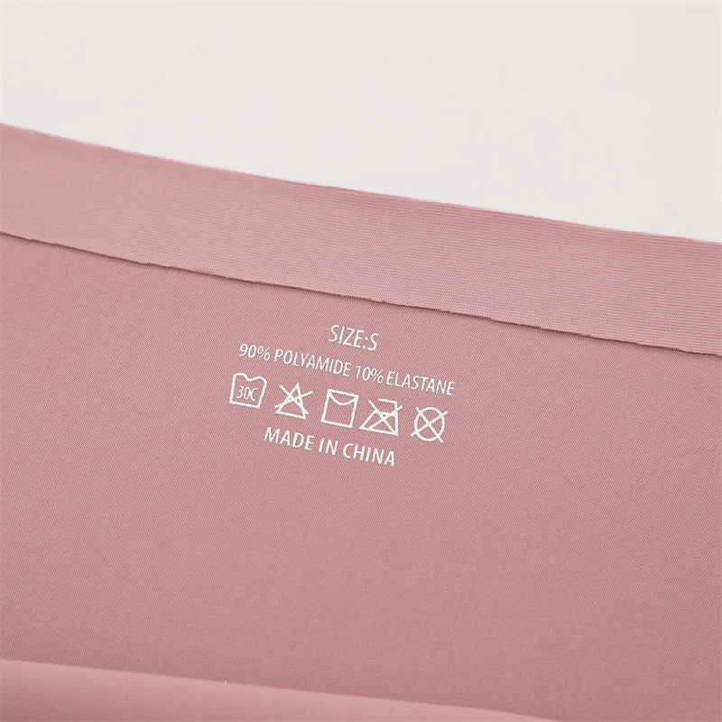 3PCS Women's Ultra-thin Seamless Panties Sexy Low Rise Brazilian Panties Ice Silk Underwear Sexy Panty Low Waist G-string Female