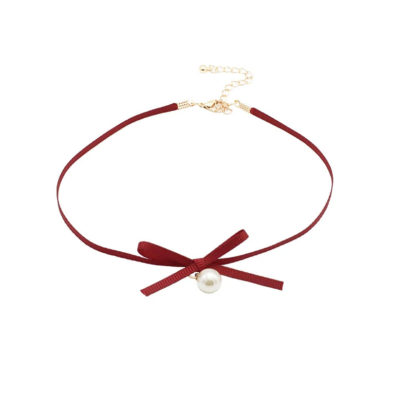 Fashion Lace Necklace For Women Adjustable Elegant Snowfake Strawberry Pendant Velvet Choker Necklace Collar Party Jewelry Gift