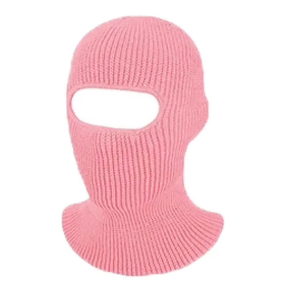 Hat Winter Female 1-Hole Balaclava Skullies Scarf Bonnet Hat Mask Knitted Hats Men Beanies Hat Women Winter Cap Full Face Cover