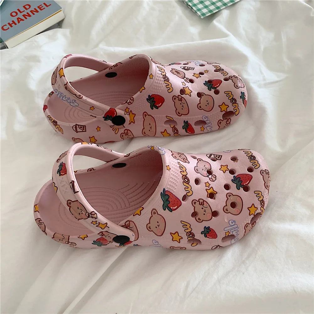 Slippers Casual Summer Women's Shoes Cover Toe Platform Shale Female Beach Slides Luxury Flat Sabot Fashion House Slippers Platf