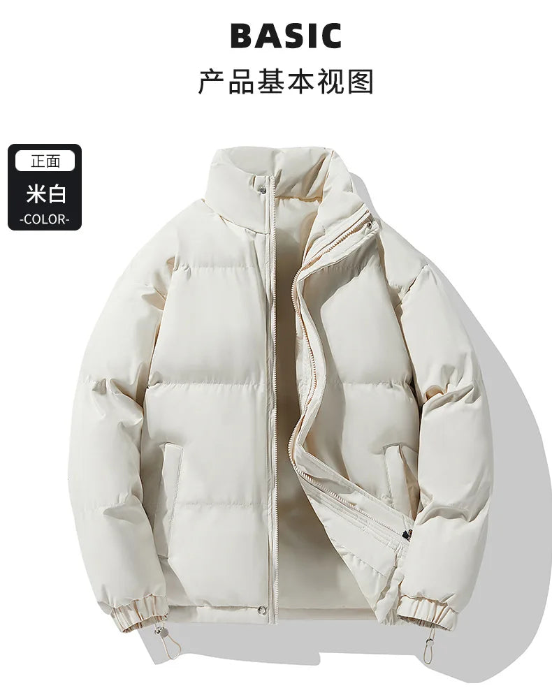 Winter Down Jacket With Logo Printed Outdoor Men's Women's Sports Camping Thick Warm Jacket