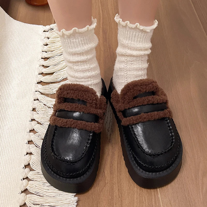 Shoes Loafers Ladies' Slippers Luxury Slides Winter Footwear Cover Toe Slipers Women Platform Designer 2024 House Slippers Platf