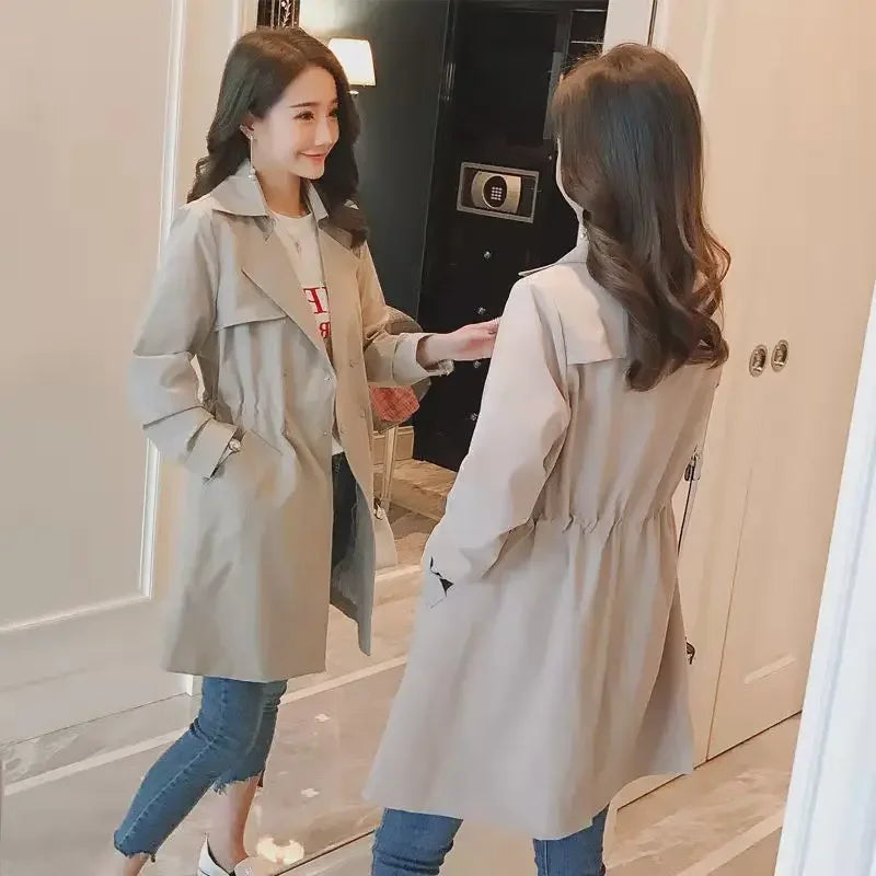 Blouson Female Coat Middle Length Women's Windbreaker Jackets Pretty Casual New in Outerwears Harajuku Great Fashion 2025 Offer