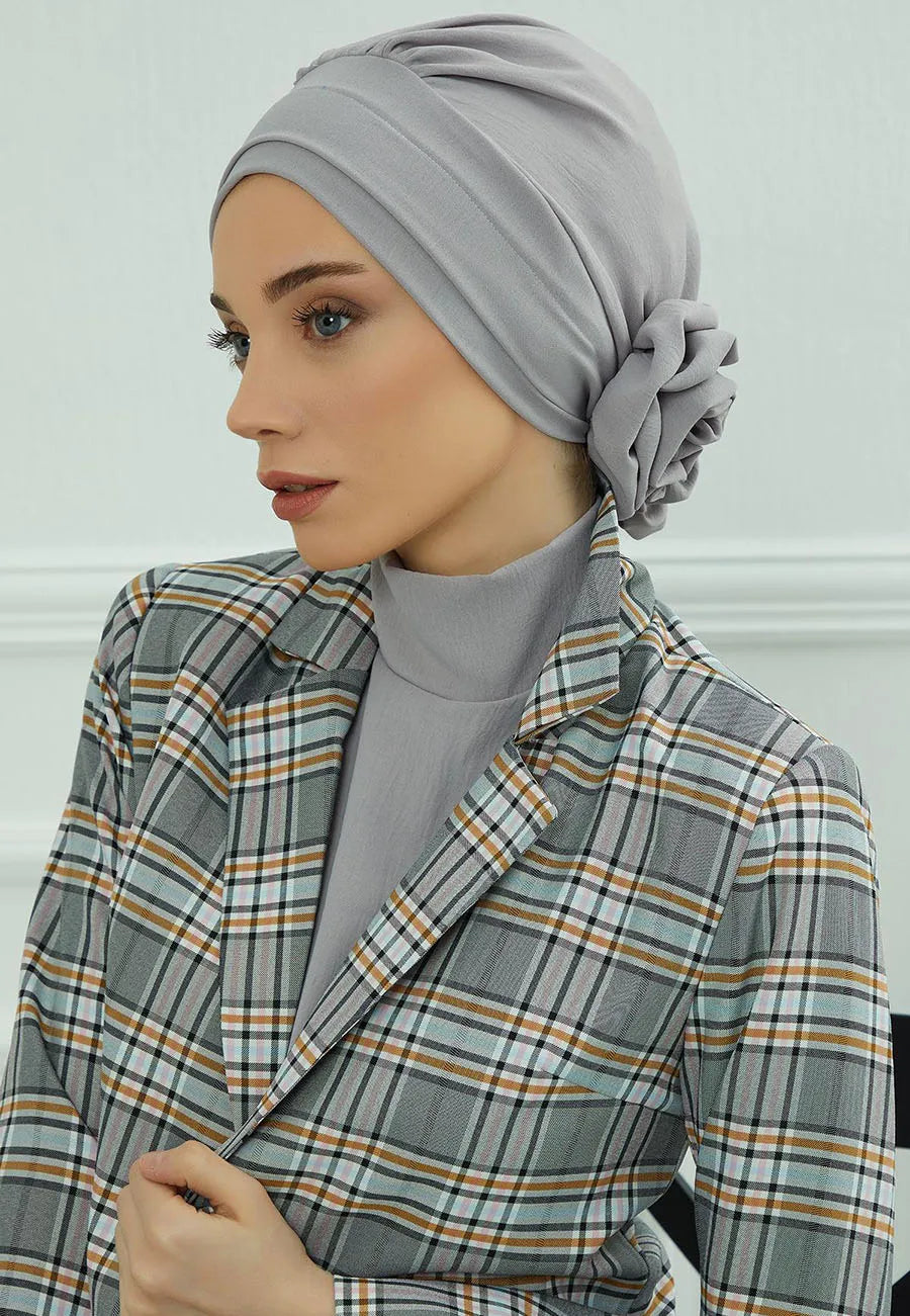 Islamic Hat Hijabs For Woman Trendy Flower Headscarf Undercap Bonnet Women Muslim Turban Hat Ladies Head Wrap Bandana Skullcap
