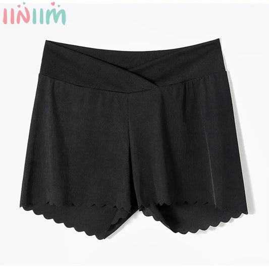 Maternity Summer Thin Low Waist Shorts Dress Skirt Leggings Anti-emptied Safety Pants Pregnant Women Solid Color Underwear