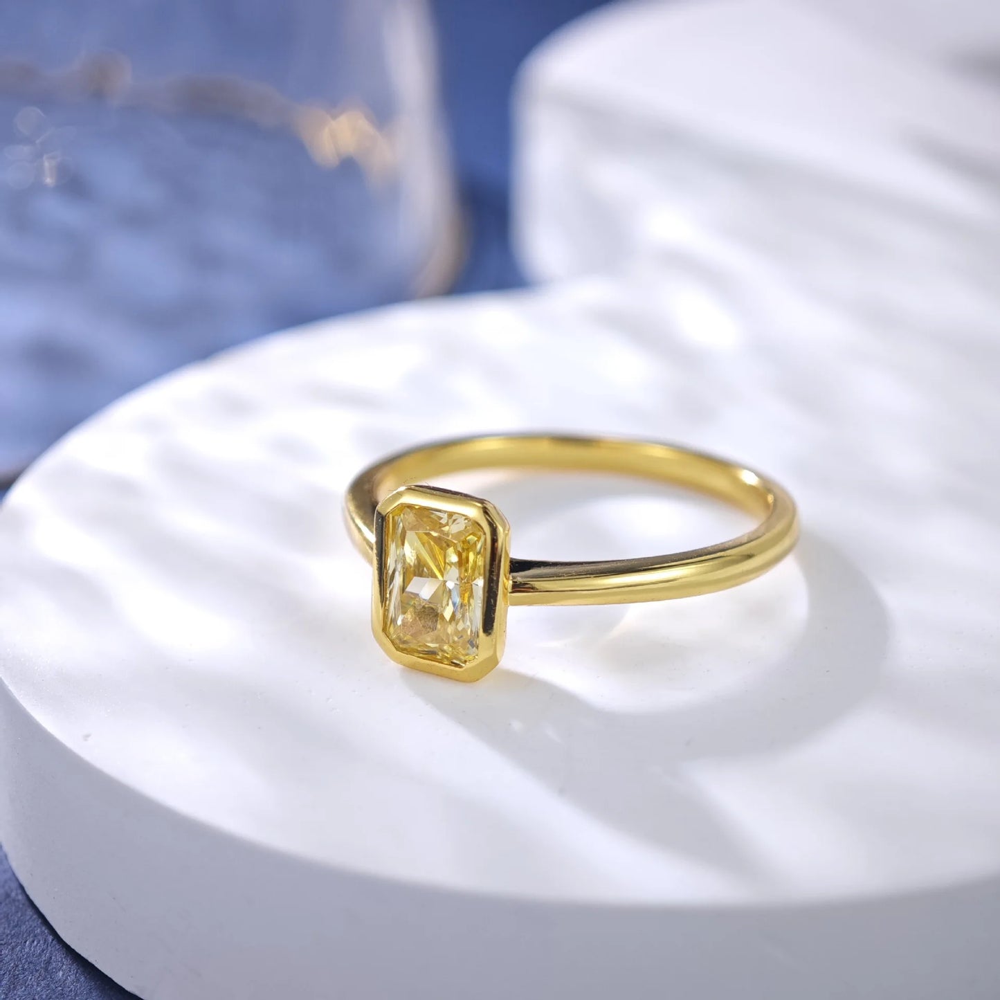 Cubic Zircon CZ Luxurious Women Stainless Steel Ring Couple's Love Engagement Fashion Jewelry Wedding Anniversary Gift