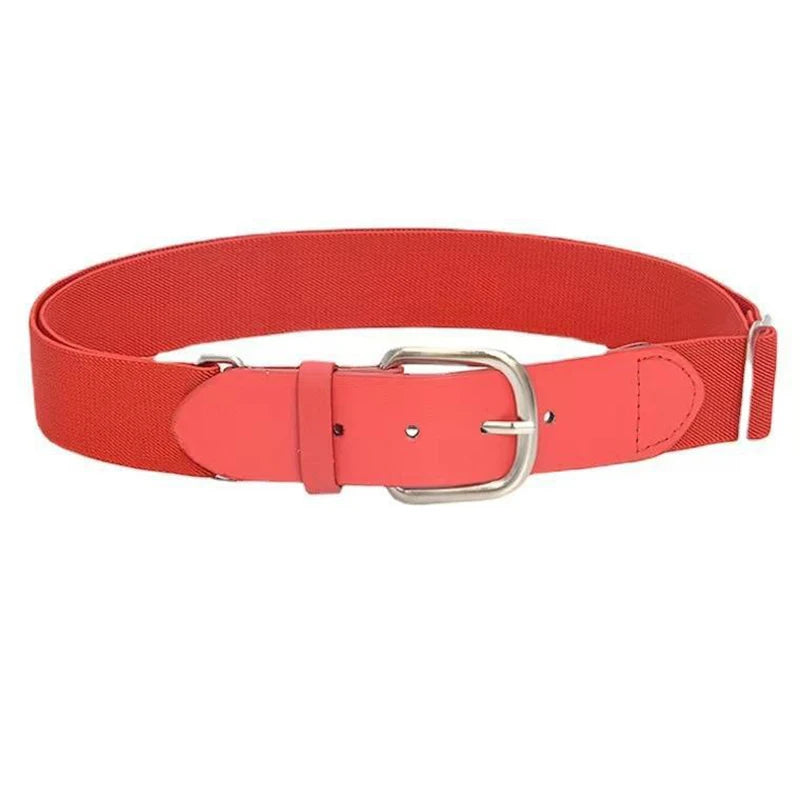 Baseball Belt Men's Belt Club Leisure Elastic Belt Sports Girl Softball Metal Buckle Elastic Belt