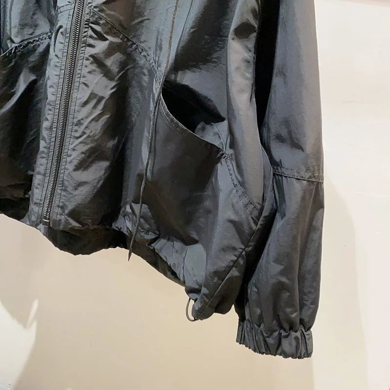 Jackets Women Hooded Summer Sun-proof Zipper Coats Thin Loose See Through Outerwear Breathable Outwear Lightweight Clothes